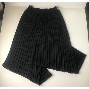 Doe & Rae Black WIDE LEG ELASTIC Waist Pleated PANT Size XS